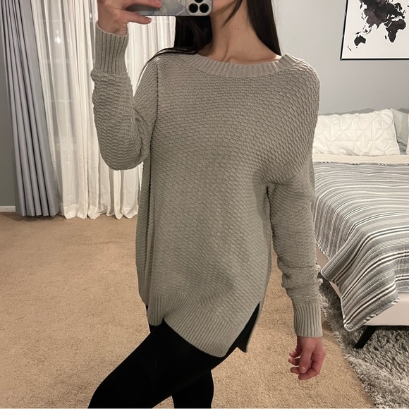 Gap Knit Light Grey Knit Sweater Size Medium - Picture 10 of 10